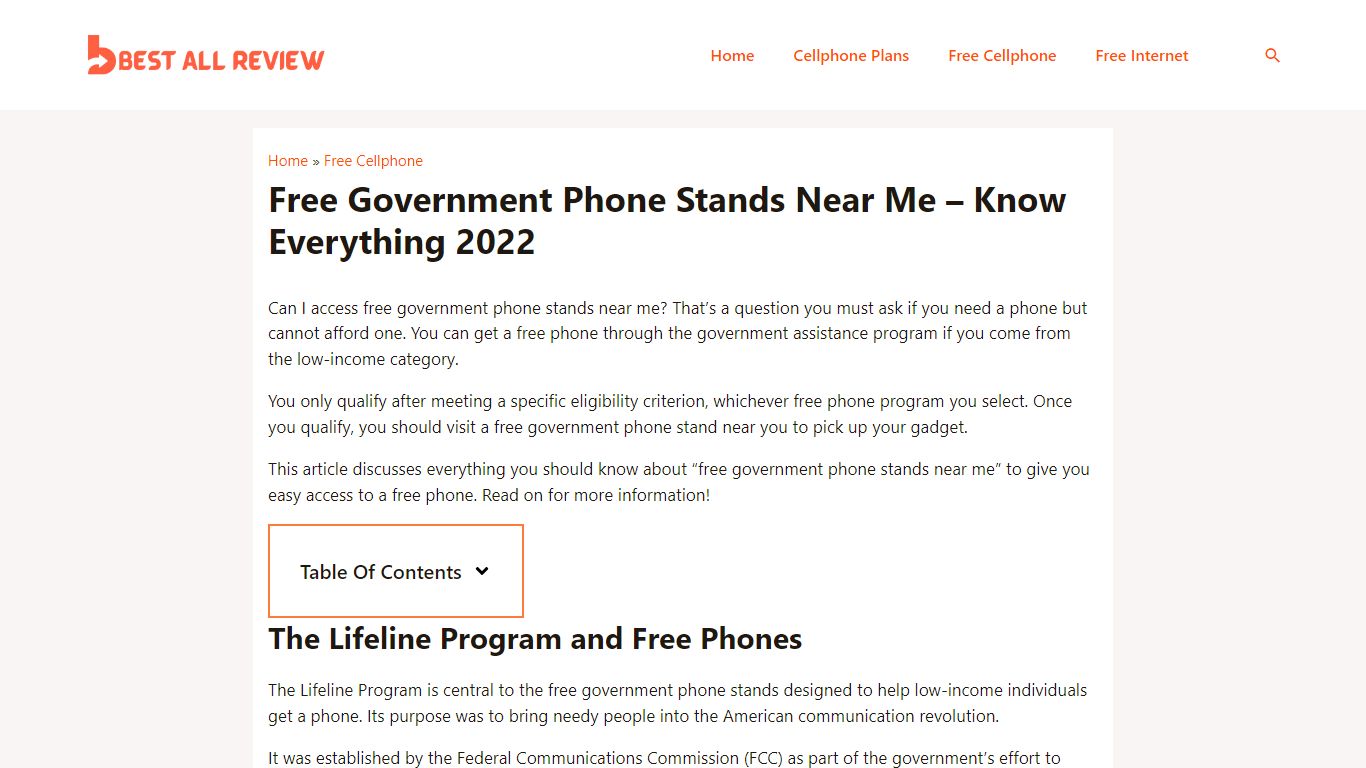 Free Government Phone Stands Near Me – Know Everything 2022